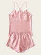 Satin Cami Top & Shorts PJ Set