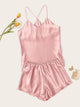Satin Cami Top & Shorts PJ Set