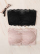 Floral Lace Bandeau Bra Set 2pack