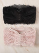 Floral Lace Bandeau Bra Set 2pack
