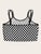 Plus Checked Crop Top With Double Strappy