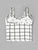 Plus Strappy Yoke Grid Cami Top