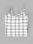Plus Strappy Yoke Grid Cami Top