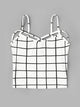 Plus Strappy Yoke Grid Cami Top