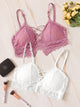 Scalloped Trim Floral Lace Bra Set 2pack