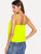 Neon Lime Knotted Front Cami Top