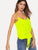 Neon Lime Knotted Front Cami Top