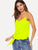 Neon Lime Knotted Front Cami Top