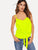 Neon Lime Knotted Front Cami Top