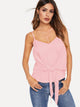 Neon Lime Knotted Front Cami Top