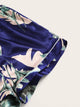 Tropical Print Satin Pajama Set