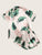 Tropical Print Satin Pajama Set