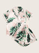 Tropical Print Satin Pajama Set