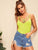 Neon Lime Strappy Neck Cami Top