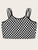 Plus Checked Crop Top With Double Strappy