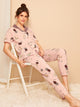 Fruit Print Button Front PJ Set