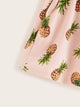 Pineapple & Letter Print Pajama Set