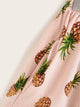 Pineapple & Letter Print Pajama Set