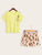 Pineapple & Letter Print Pajama Set