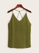 Criss Cross Solid Cami Top