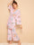 Floral Print Cami Pajama Set With Robe