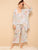 Floral Print Cami Pajama Set With Robe