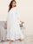 Contrast Lace Trim Heather Knit Ruffle Hem Nightdress