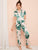 Tropical Print Satin Pajama Set