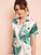 Tropical Print Satin Pajama Set