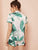 Tropical Print Satin Pajama Set