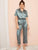 Contrast Binding Satin Button-up Pajama Set