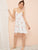 Flamingo Print Ruffle Trim Cami Dress