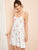 Flamingo Print Ruffle Trim Cami Dress