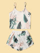 Tropical Print Satin Cami PJ Set