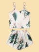 Tropical Print Satin Cami PJ Set