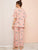 Crane Print Lace Trim PJ Set