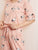 Crane Print Lace Trim PJ Set