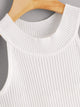 Rib-knit Strappy Back Halter Top