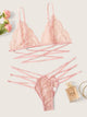 Criss Cross Ladder Cut-Out Lingerie Set