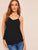Ring Detail Strappy Layered Hem Top