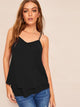 Ring Detail Strappy Layered Hem Top