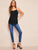 Ring Detail Strappy Layered Hem Top