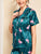 Flamingo Print Polka Dot Satin PJ Set