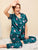 Flamingo Print Polka Dot Satin PJ Set