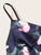 Floral & Leaf Print Satin Cami Pajama Set