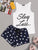 Letter Print Top & Drawstring Waist Shorts PJ Set