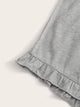 Letter Print Ruffle Hem Pajama Set