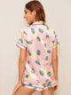 Flamingo & Tropical Print Pajama Set