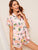 Flamingo & Tropical Print Pajama Set