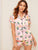 Flamingo & Tropical Print Pajama Set